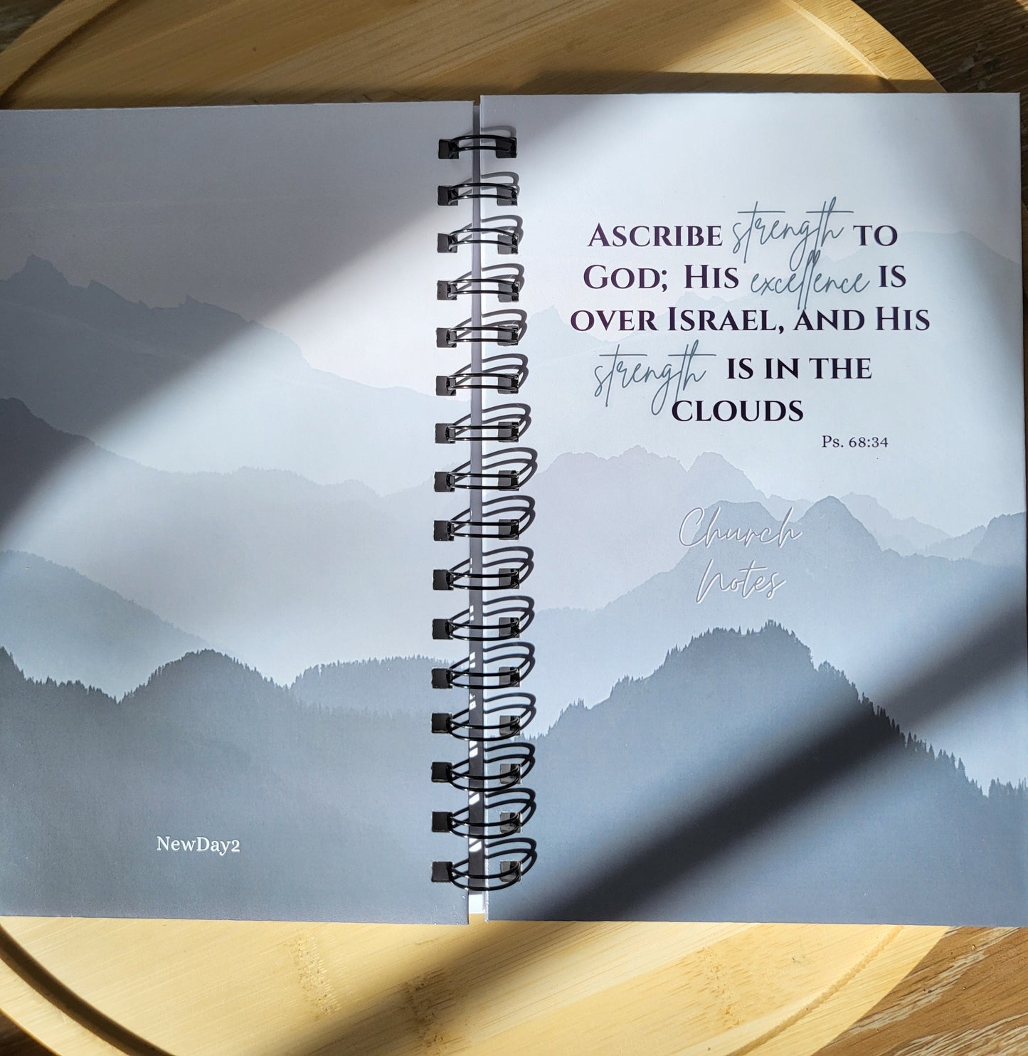 Church Notes Journal Psalm 68:34 Mountains & Clouds View