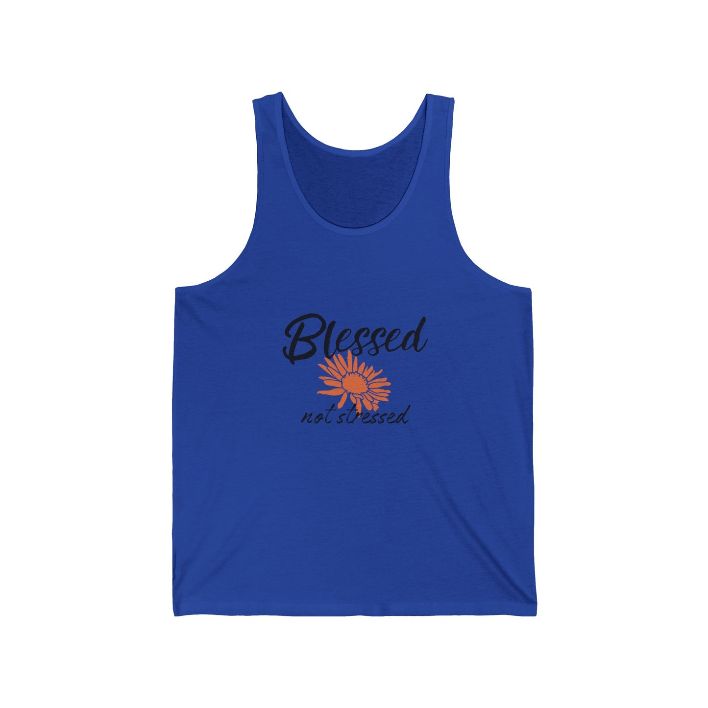 Blessed Not Stressed Tank Top, Workout, Summer Beach Top, available in 6 colors