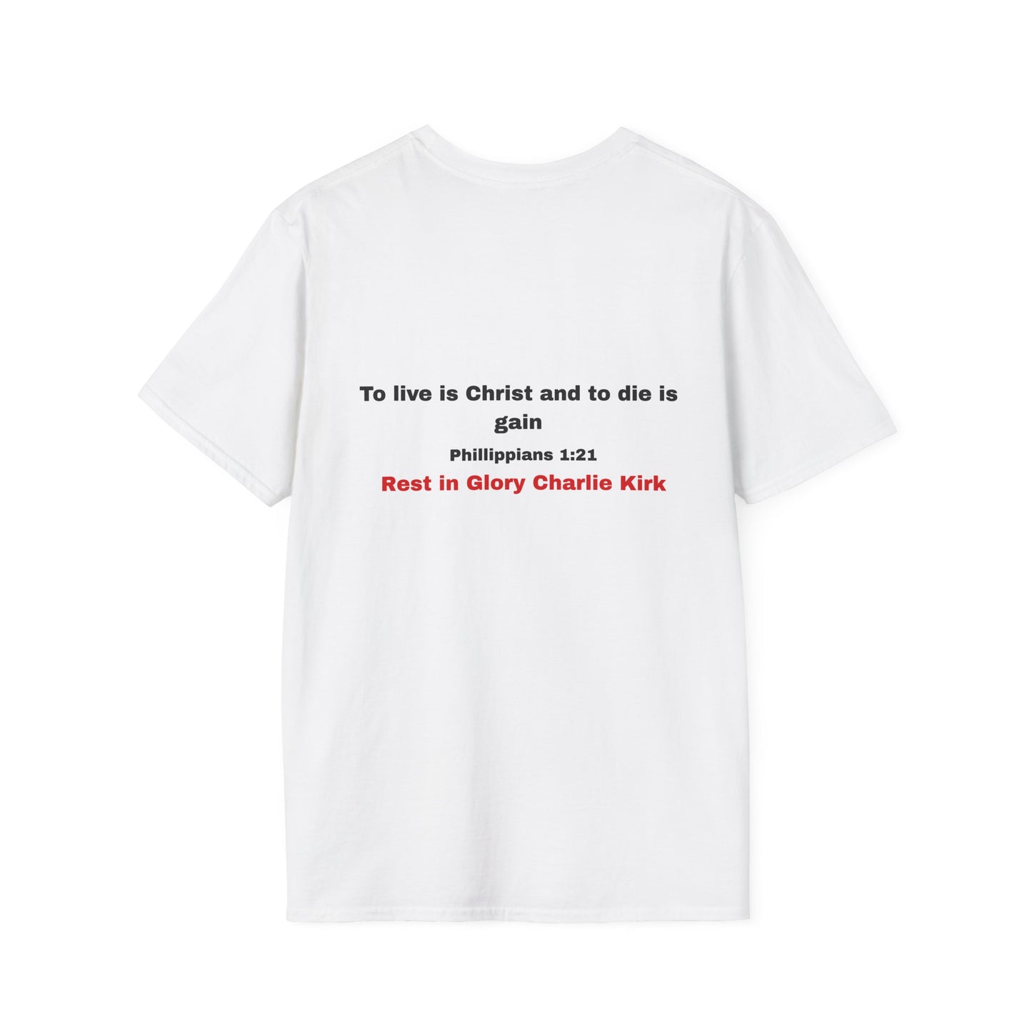 Freedom Charlie Kirk Martyr of God Philippians 1:21 Memorial T-Shirt