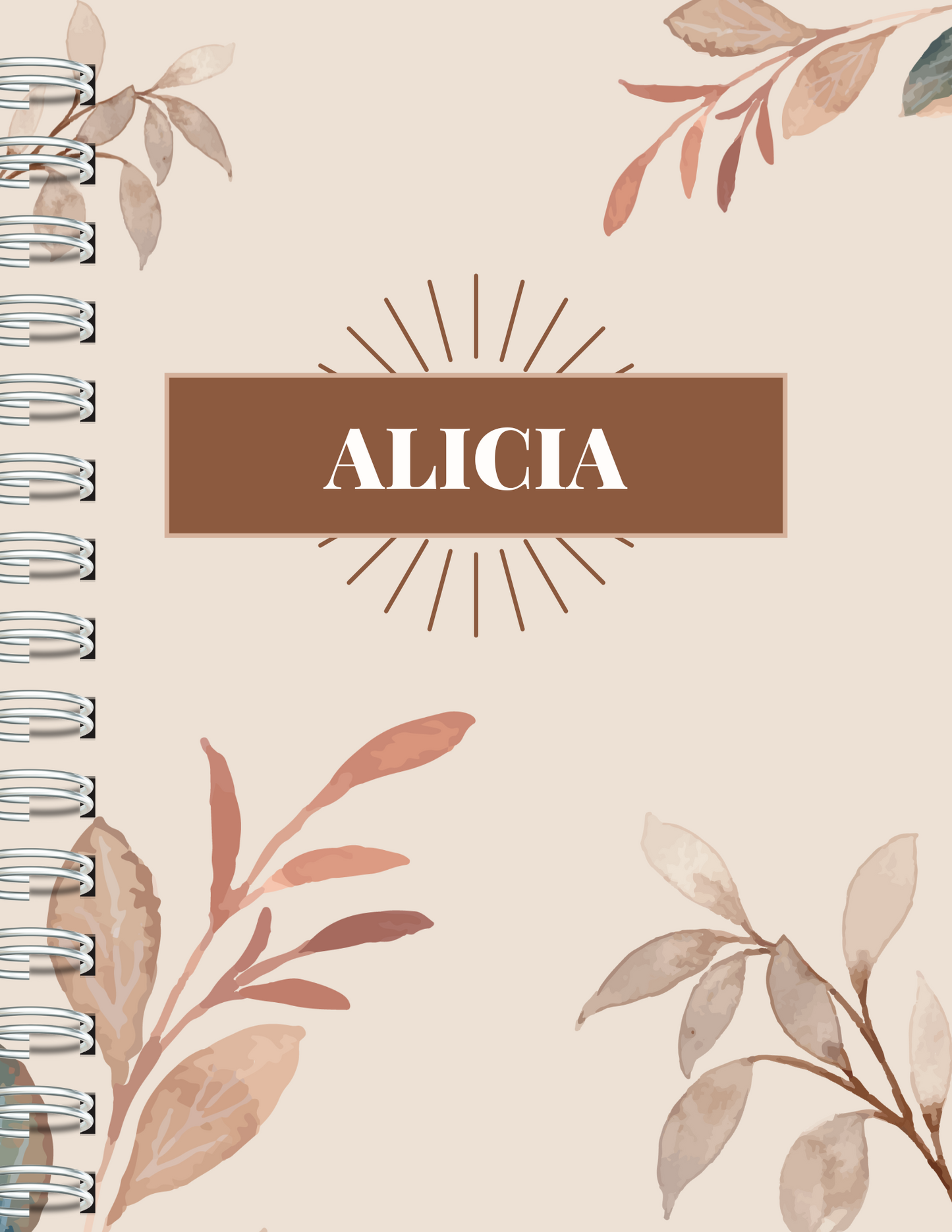Personalized Wide-Ruled Notebooks