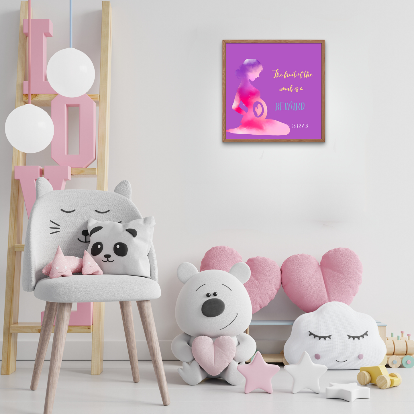 The Fruit of the Womb is a Reward 4x4 Digital Print