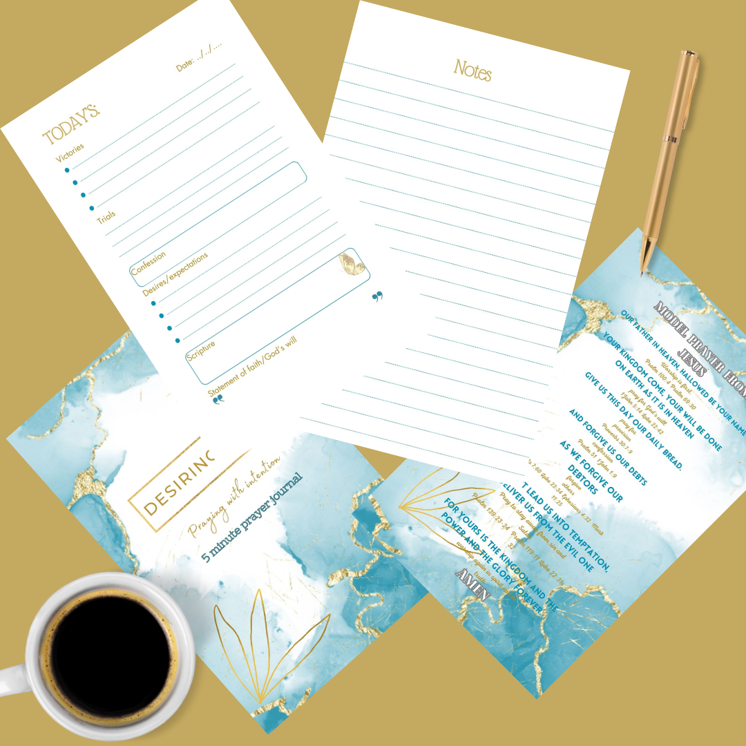 5 Minute Prayer Journal - Digital Download Printable PDF | Biblical Prayer Guide