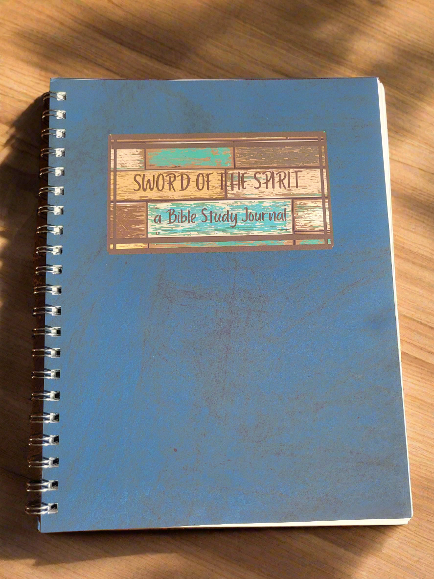 Sword of the Spirit Bible Study Journal Brick and Blue Spiral