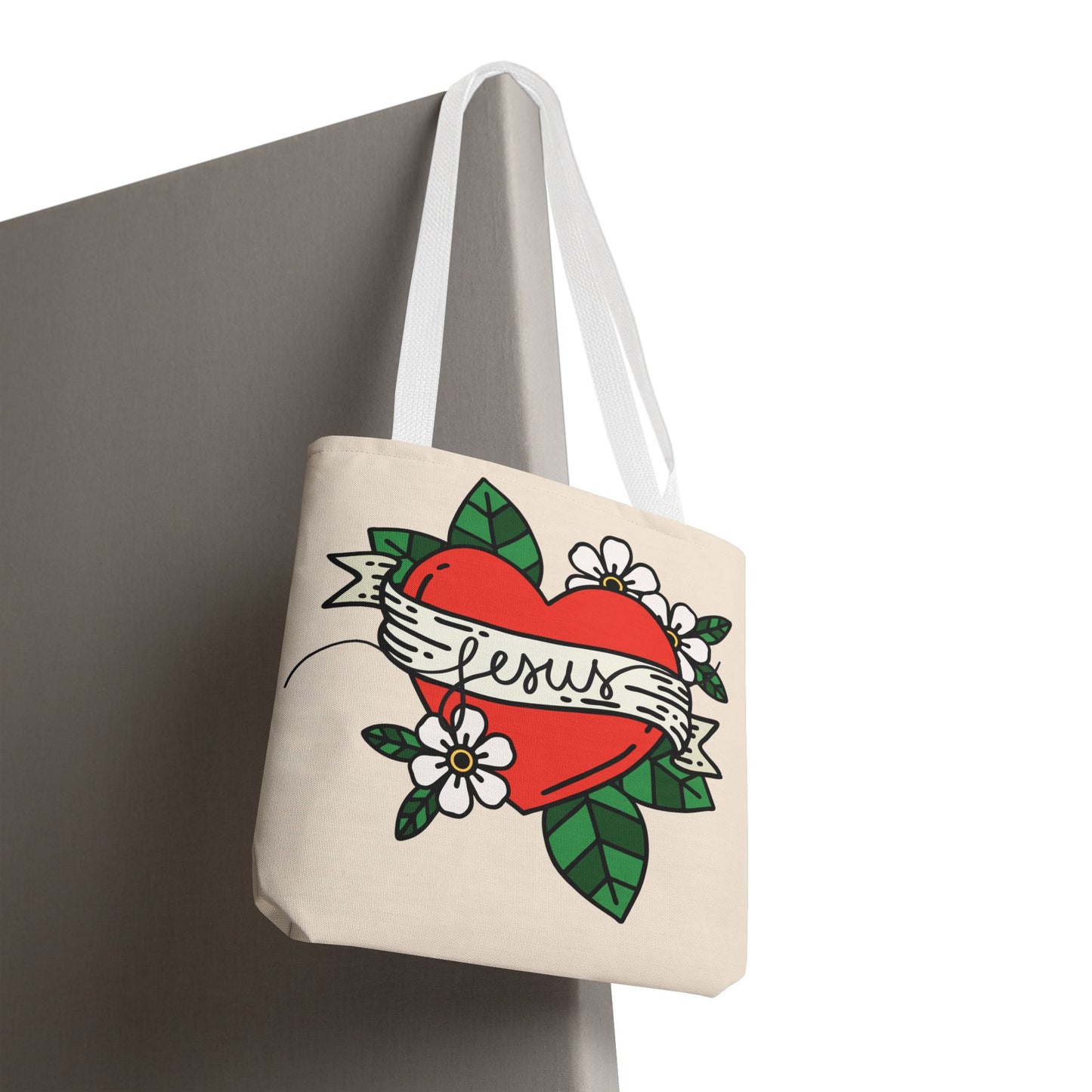 Jesus All-Over Print Tote Bag – Christian Bible Bag for Women