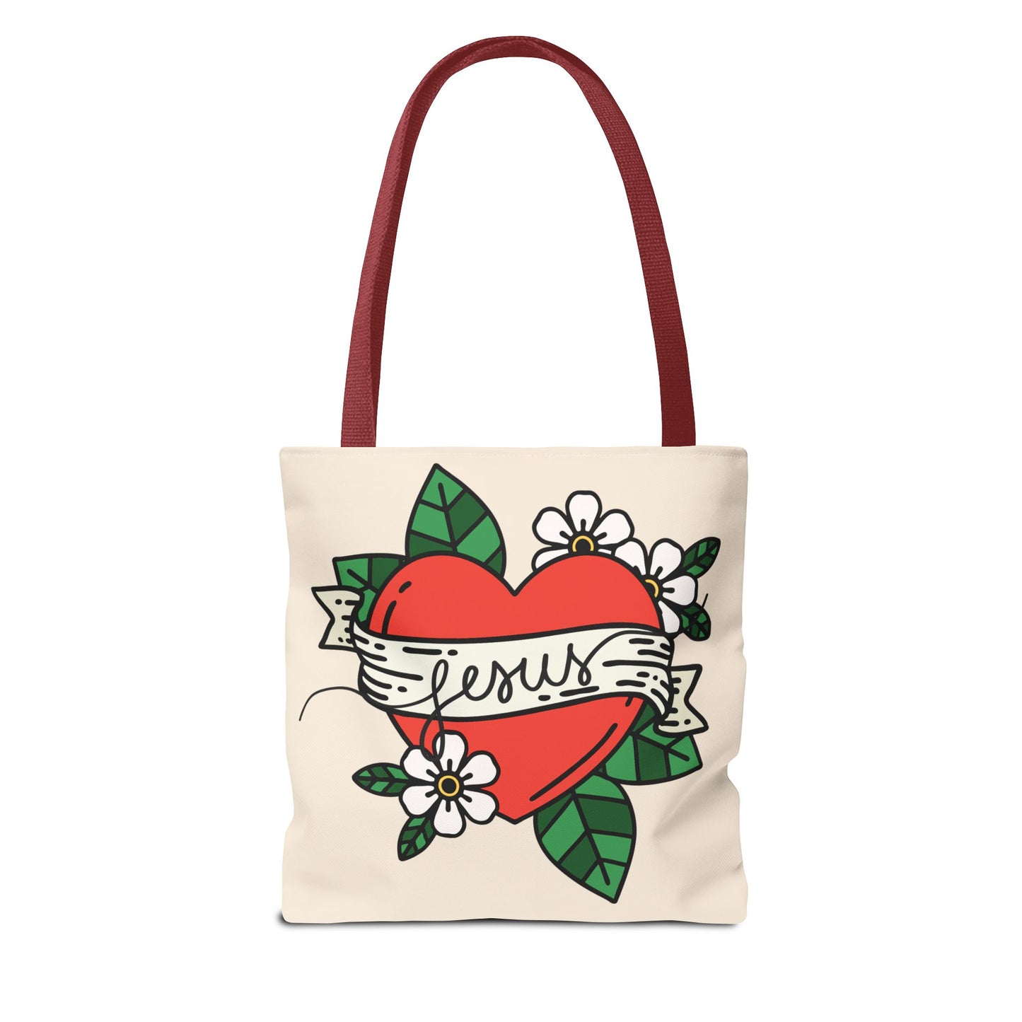 Jesus All-Over Print Tote Bag – Christian Bible Bag for Women