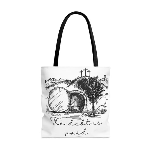 The Debt is Paid Large Tote Bag