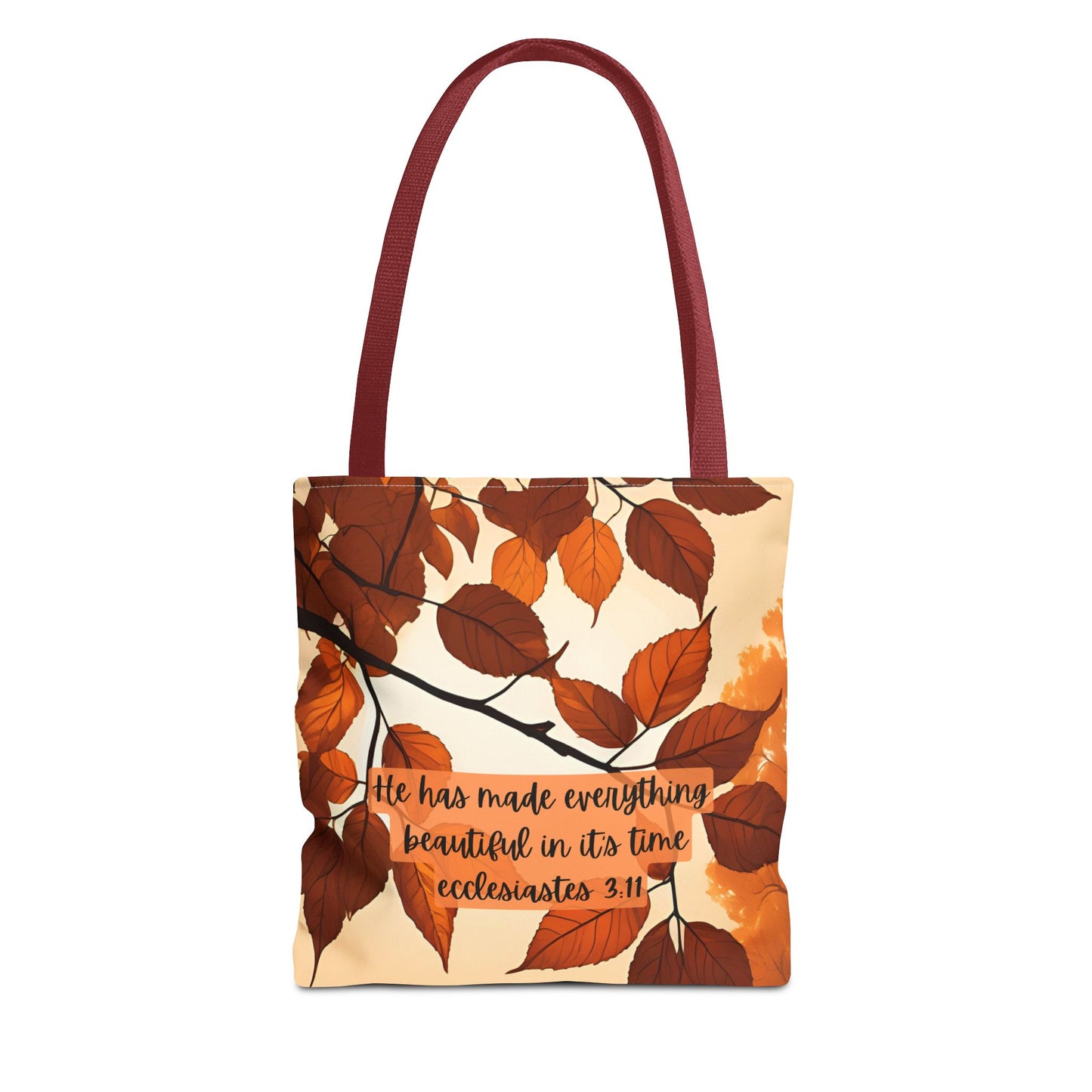 Fall Bible Book Bag – Ecclesiastes 3:11 Tote Bag