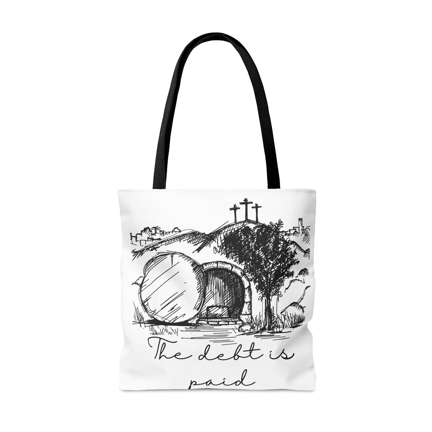 The Debt is Paid Large Tote Bag