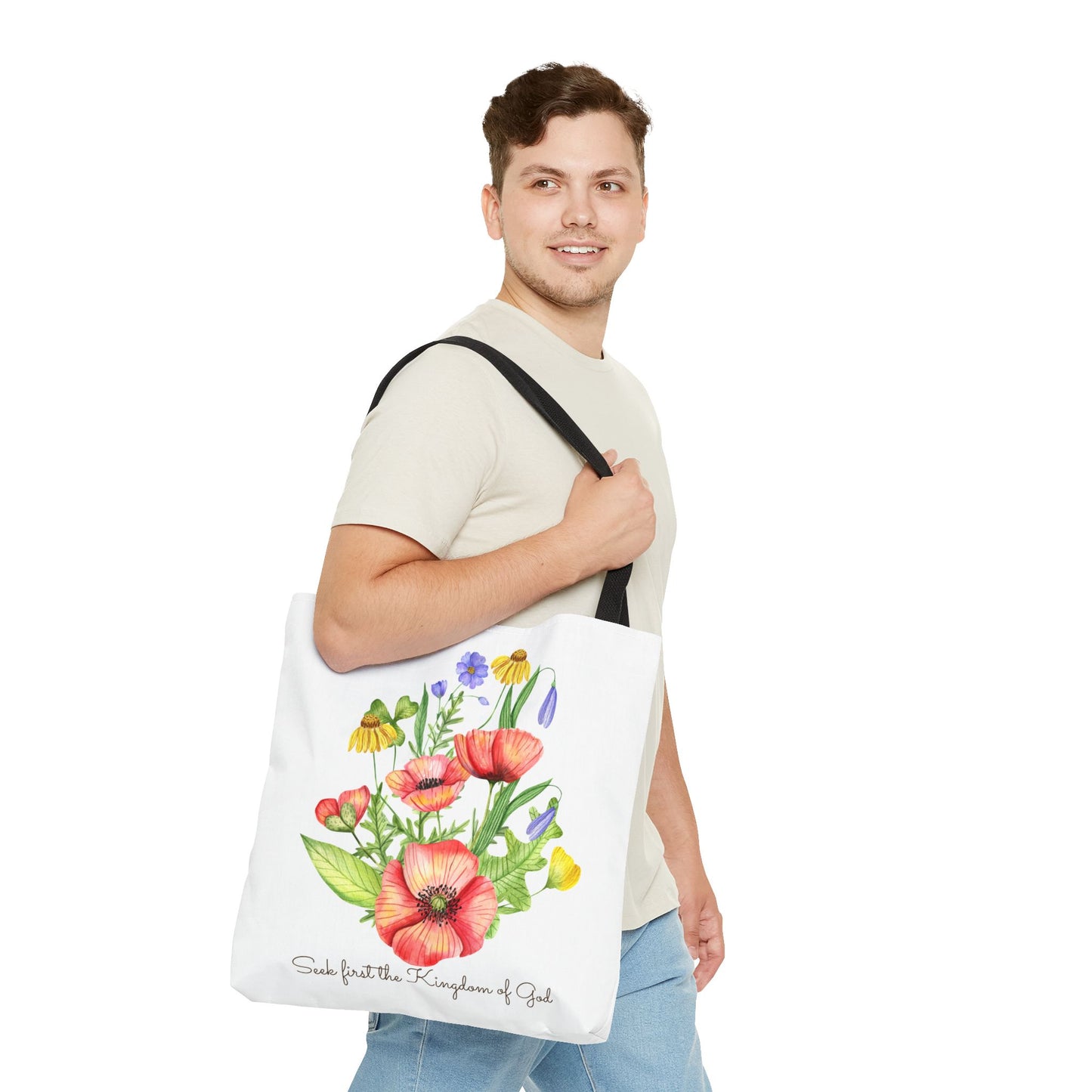 Seek First the Kingdom of God Large Tote Bag