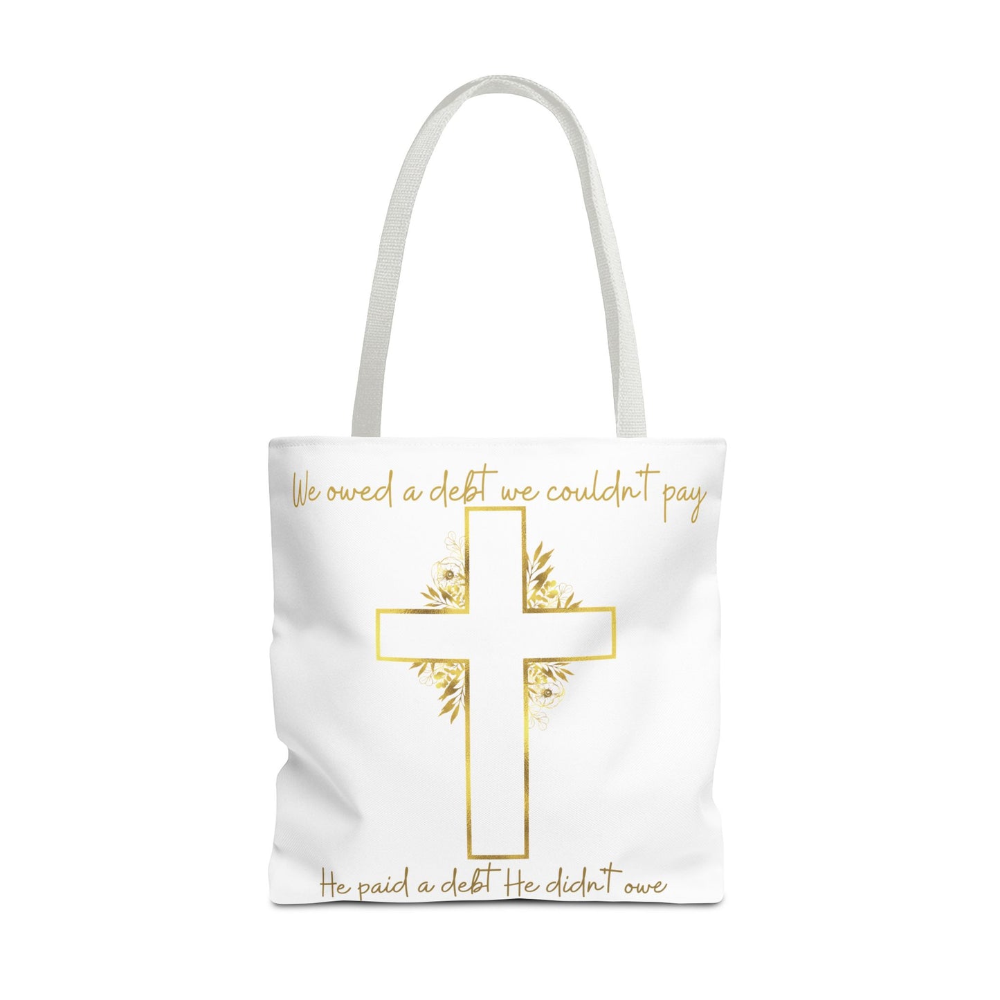 It is Finished! Large Christian Tote Bag – All-Over Print Faith Gift