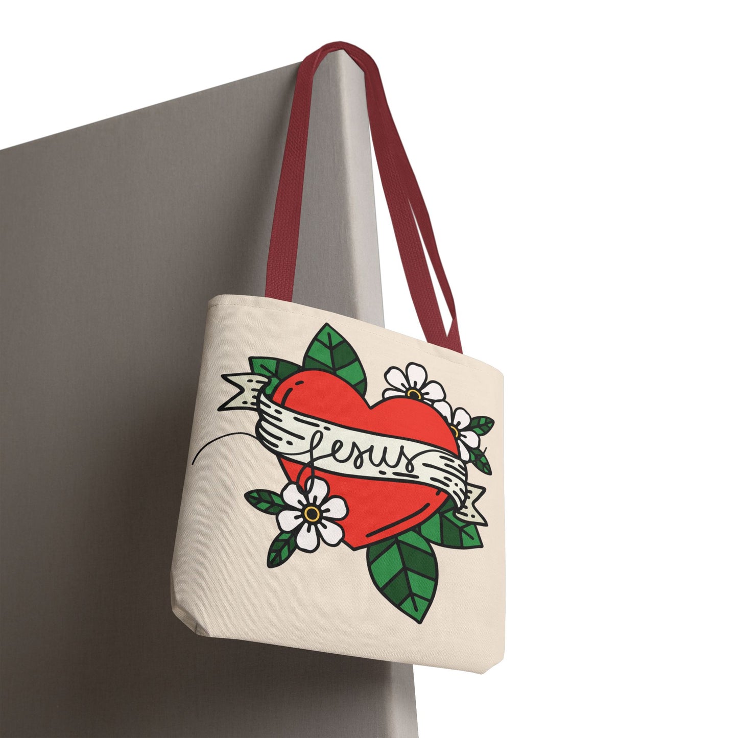 Jesus All-Over Print Tote Bag – Christian Bible Bag for Women