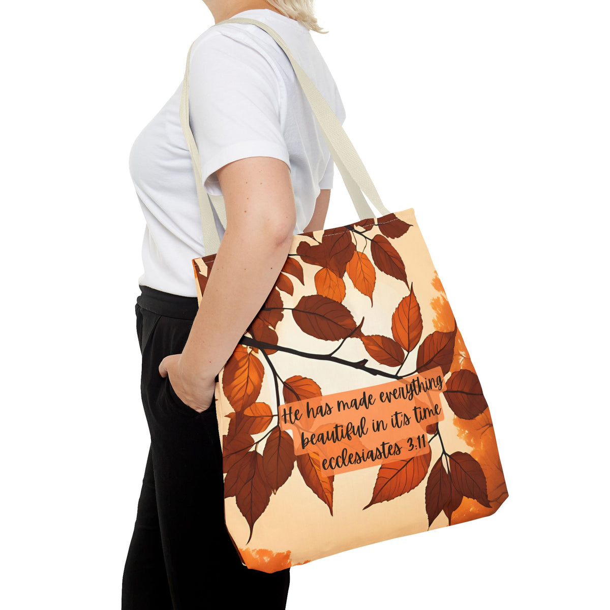 Fall Bible Book Bag – Ecclesiastes 3:11 Tote Bag