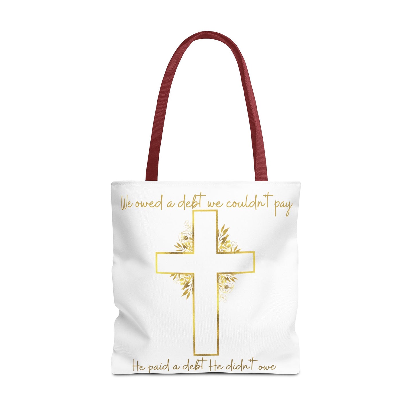 It is Finished! Large Christian Tote Bag – All-Over Print Faith Gift