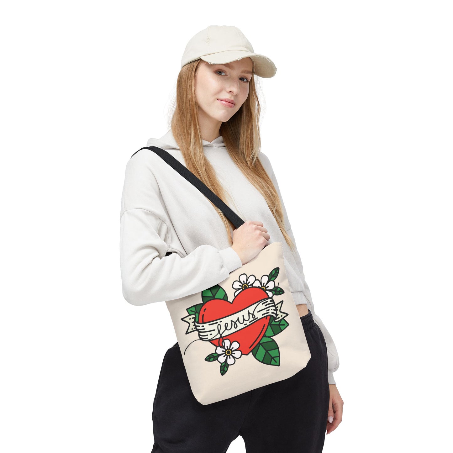 Jesus All-Over Print Tote Bag – Christian Bible Bag for Women