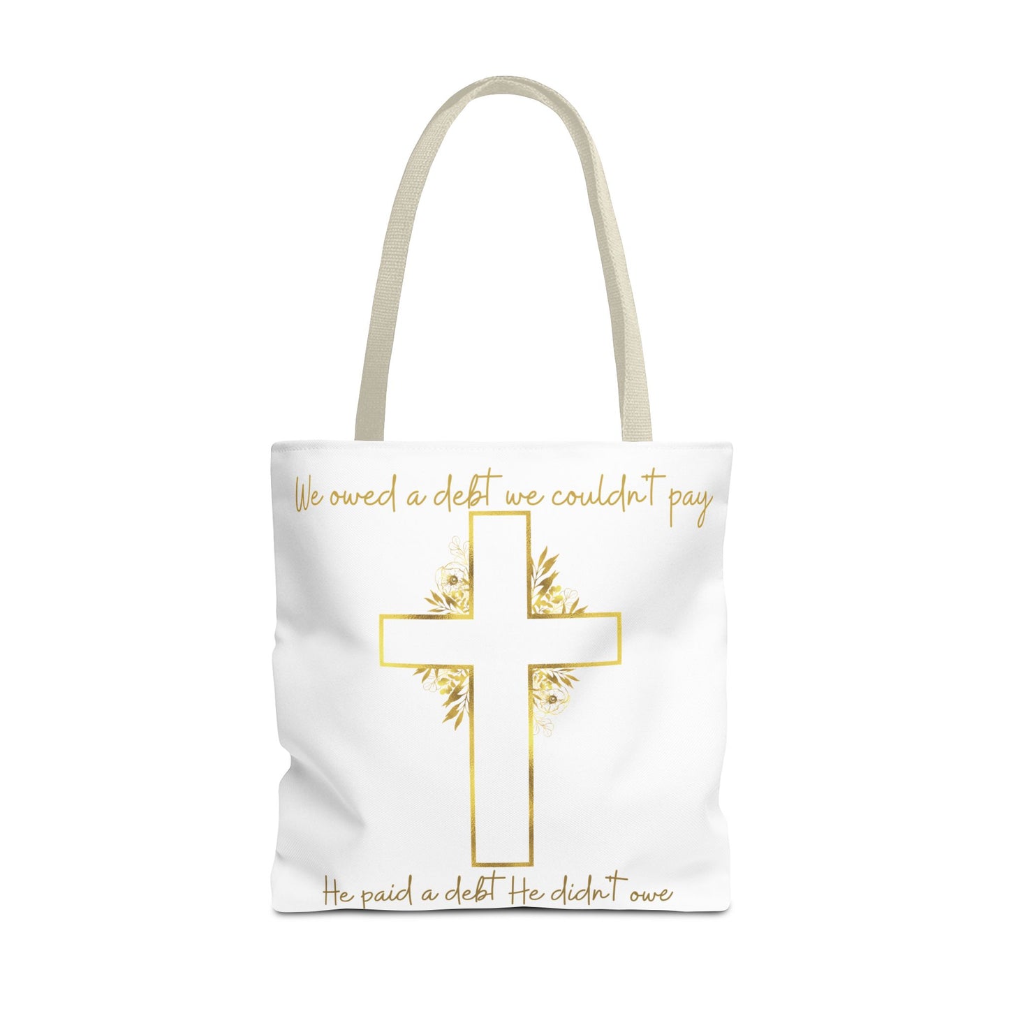 It is Finished! Large Christian Tote Bag – All-Over Print Faith Gift