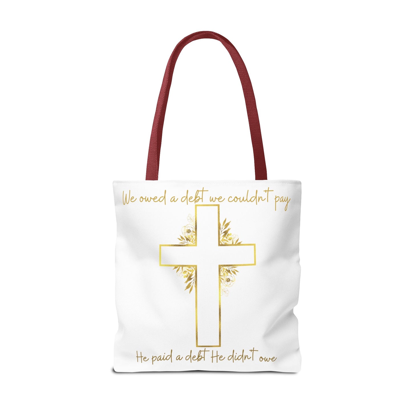 It is Finished! Large Christian Tote Bag – All-Over Print Faith Gift