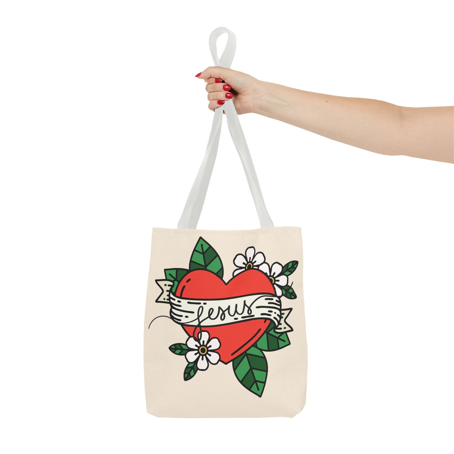 Jesus All-Over Print Tote Bag – Christian Bible Bag for Women