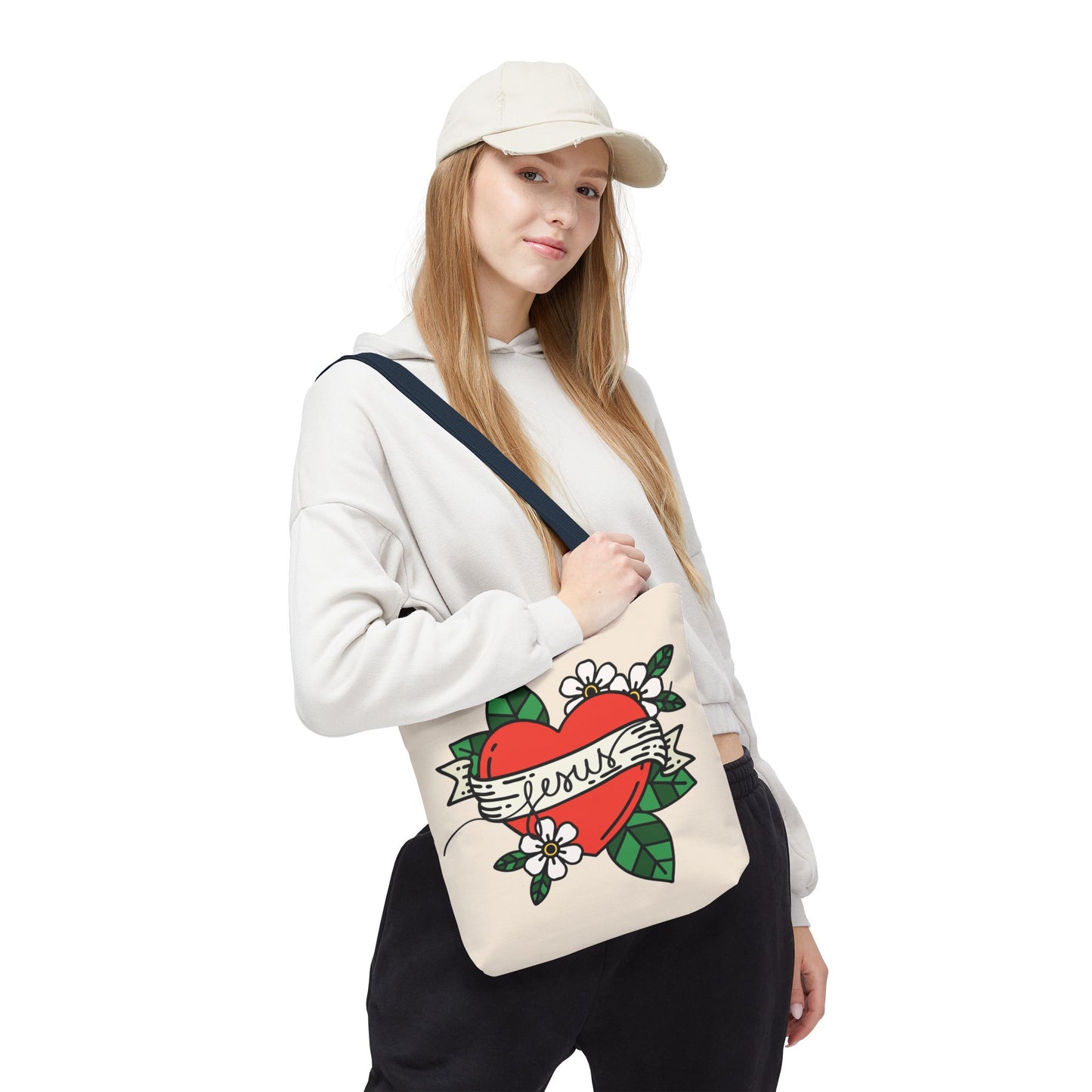 Jesus All-Over Print Tote Bag – Christian Bible Bag for Women