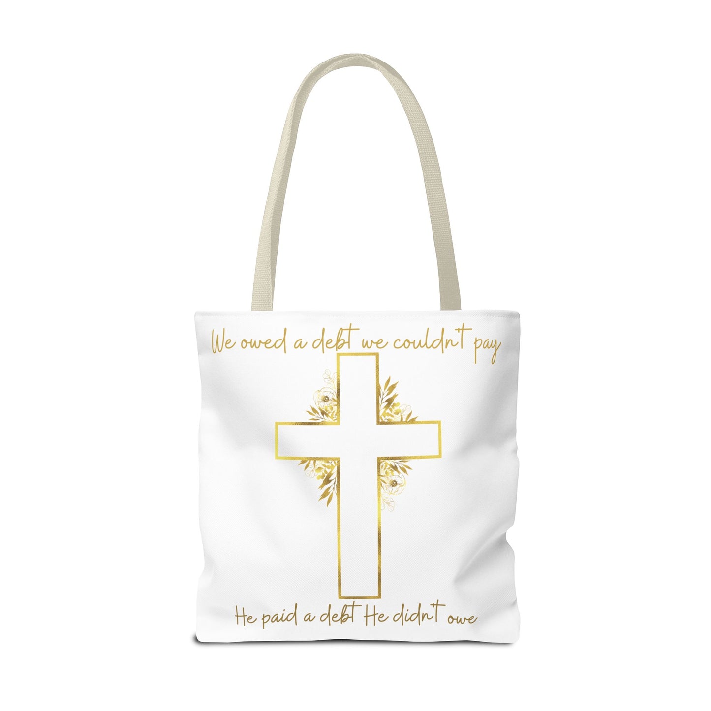 It is Finished! Large Christian Tote Bag – All-Over Print Faith Gift
