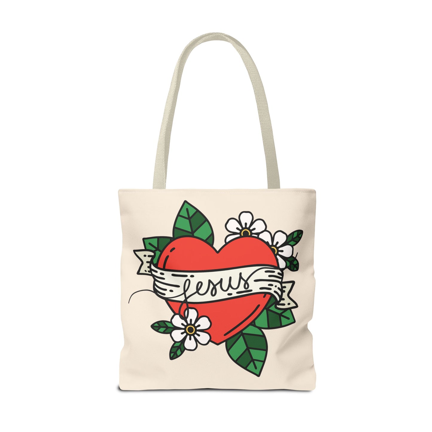 Jesus All-Over Print Tote Bag – Christian Bible Bag for Women