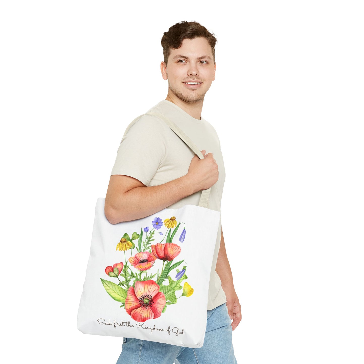 Seek First the Kingdom of God Large Tote Bag