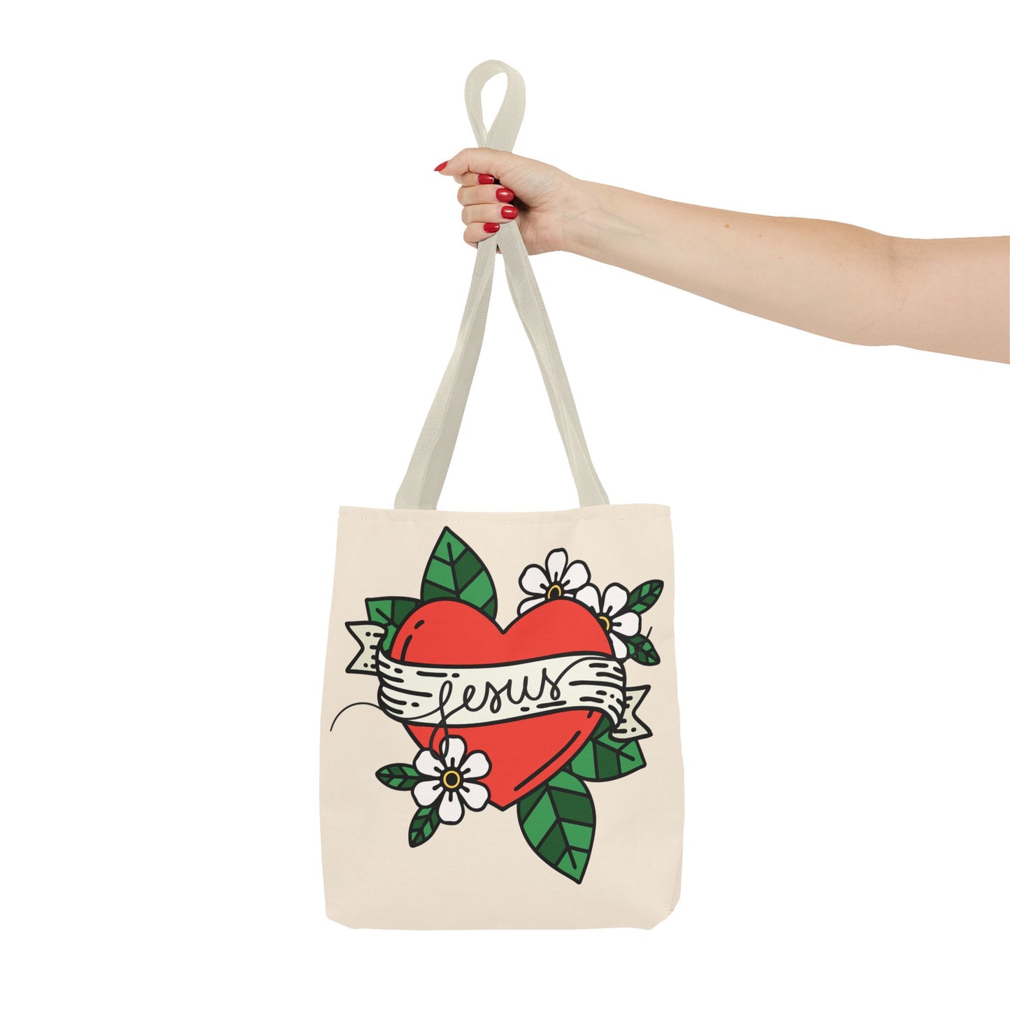 Jesus All-Over Print Tote Bag – Christian Bible Bag for Women