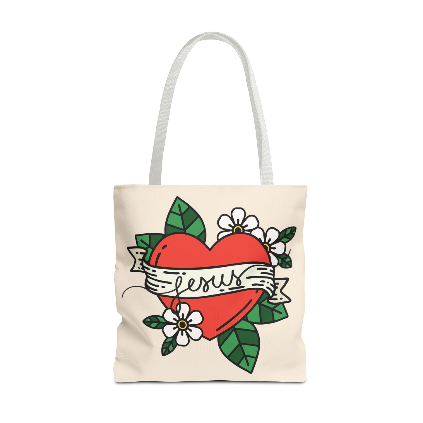 Jesus All-Over Print Tote Bag – Christian Bible Bag for Women