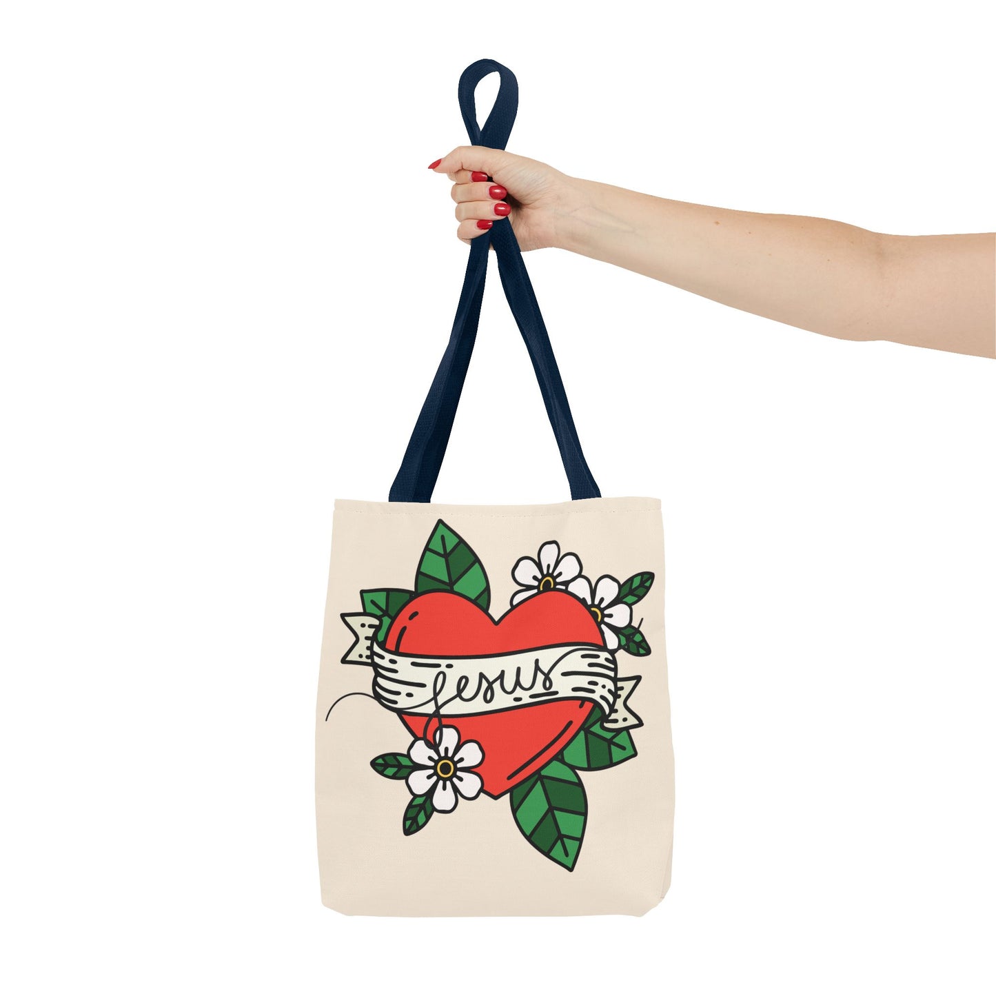 Jesus All-Over Print Tote Bag – Christian Bible Bag for Women
