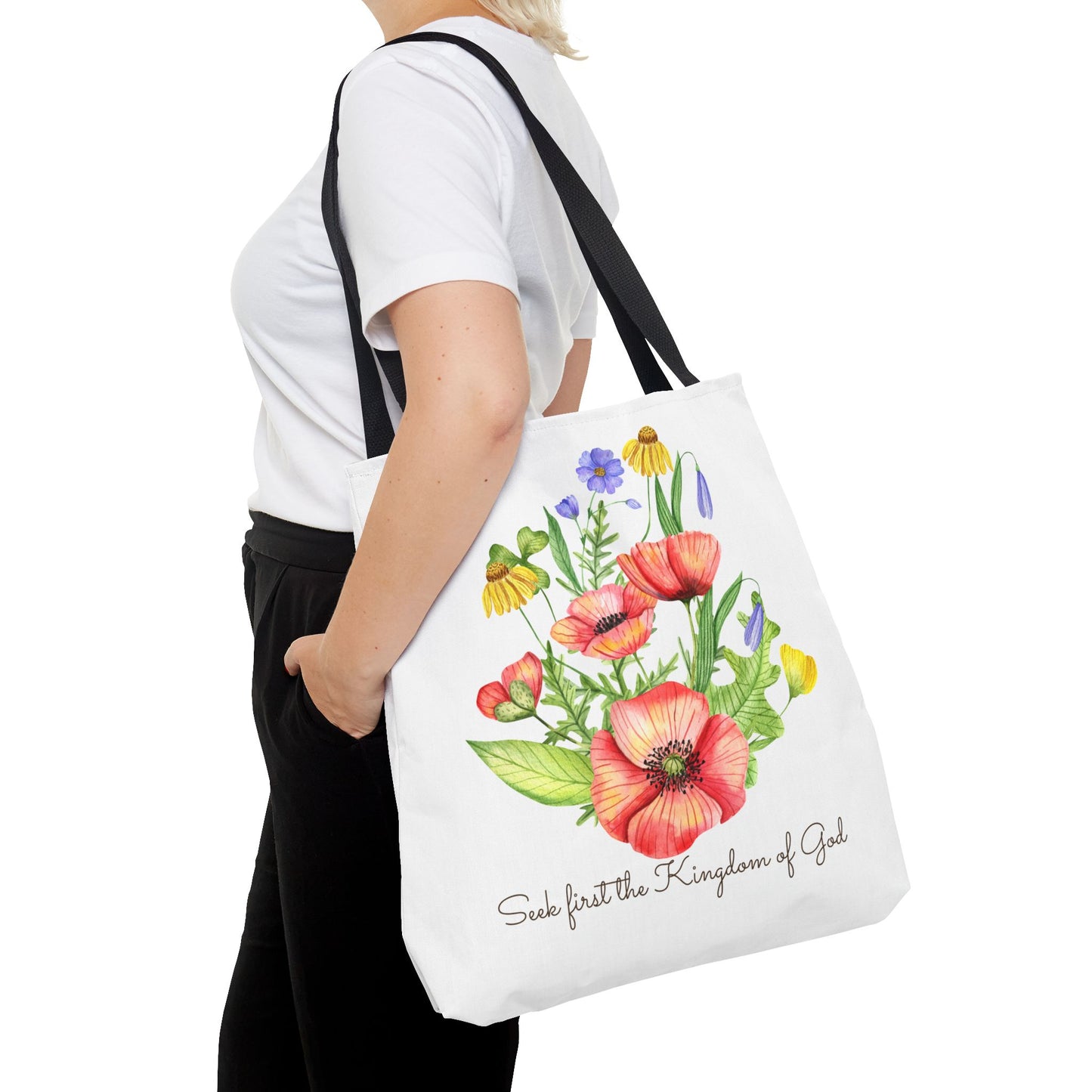 Seek First the Kingdom of God Large Tote Bag