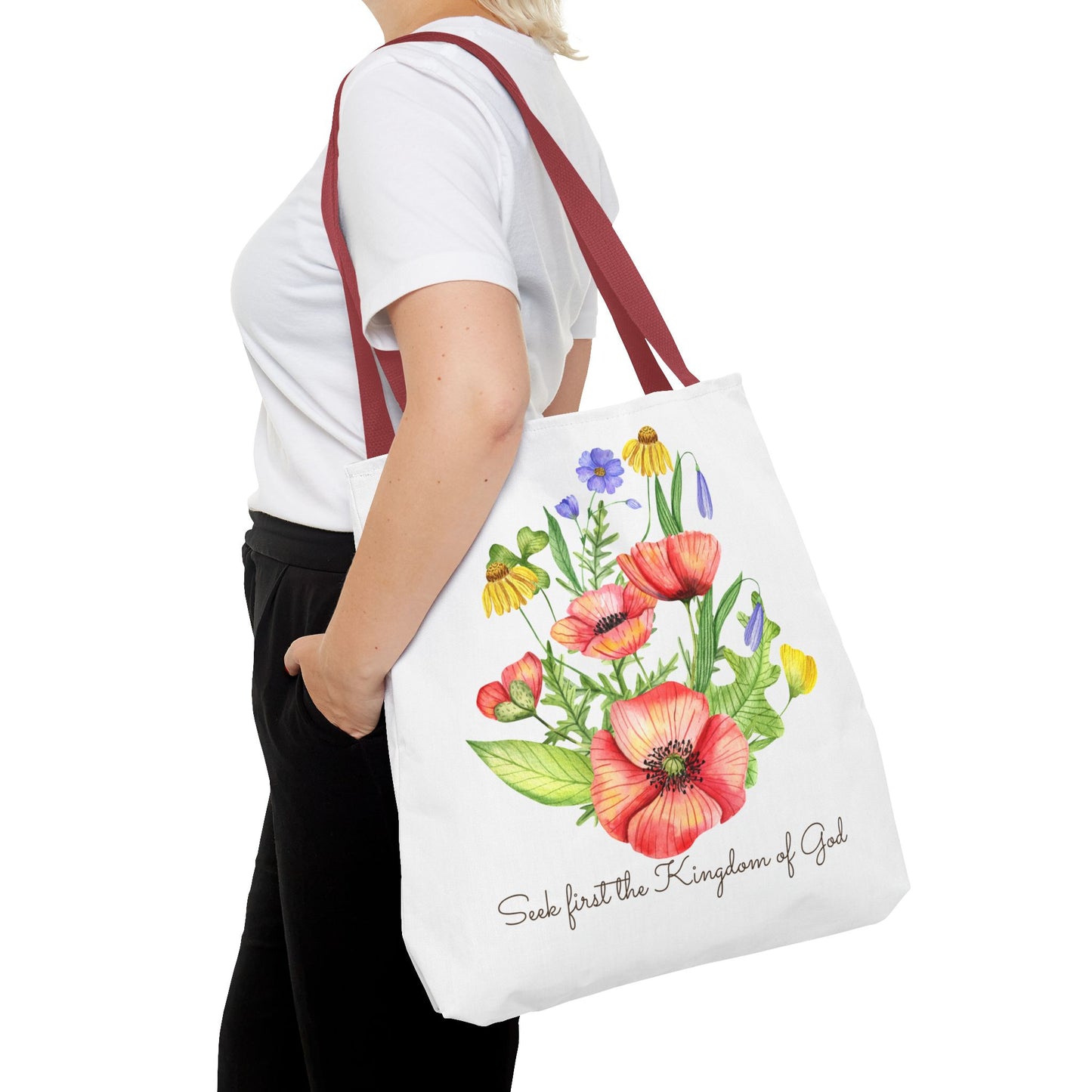 Seek First the Kingdom of God Large Tote Bag