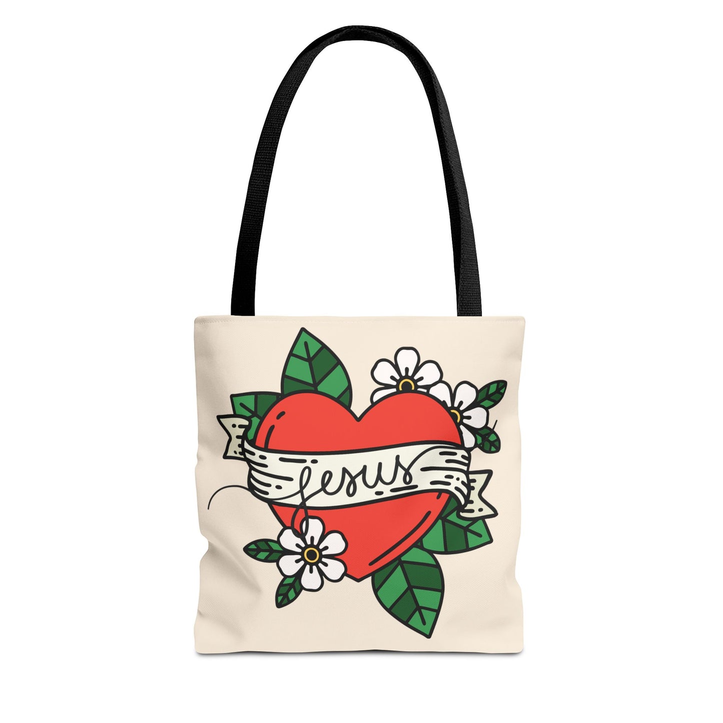 Jesus All-Over Print Tote Bag – Christian Bible Bag for Women