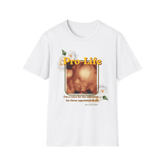 Pro-Life Voice for the Voiceless Proverbs 31:8 T-Shirt