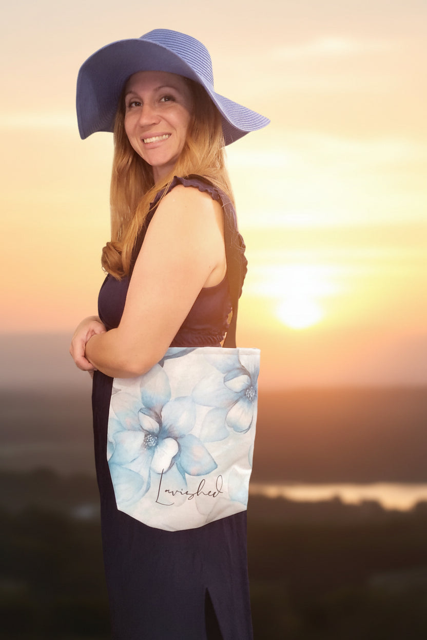 Lavished All-Over Design Medium Floral Bible Book Bag
