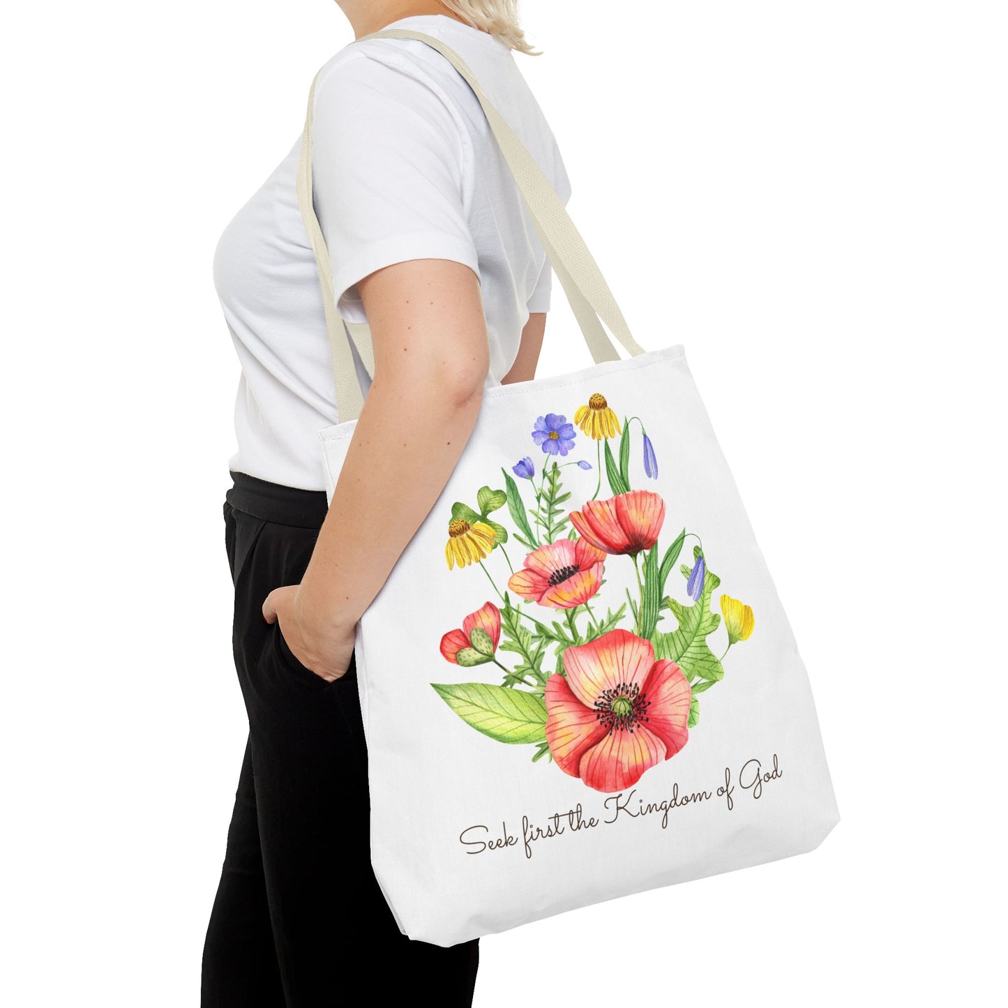 Seek First the Kingdom of God Large Tote Bag