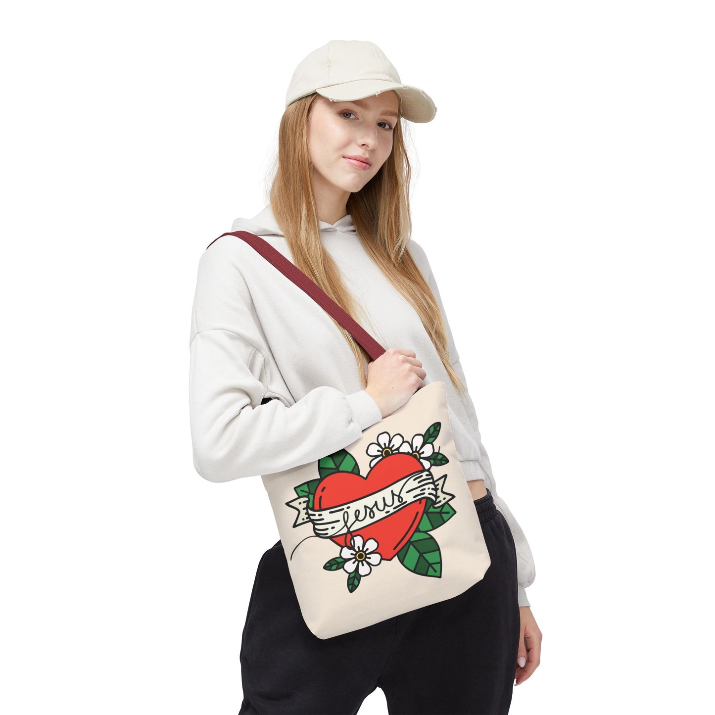 Jesus All-Over Print Tote Bag – Christian Bible Bag for Women