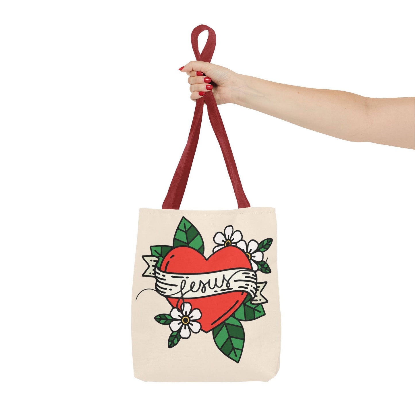 Jesus All-Over Print Tote Bag – Christian Bible Bag for Women