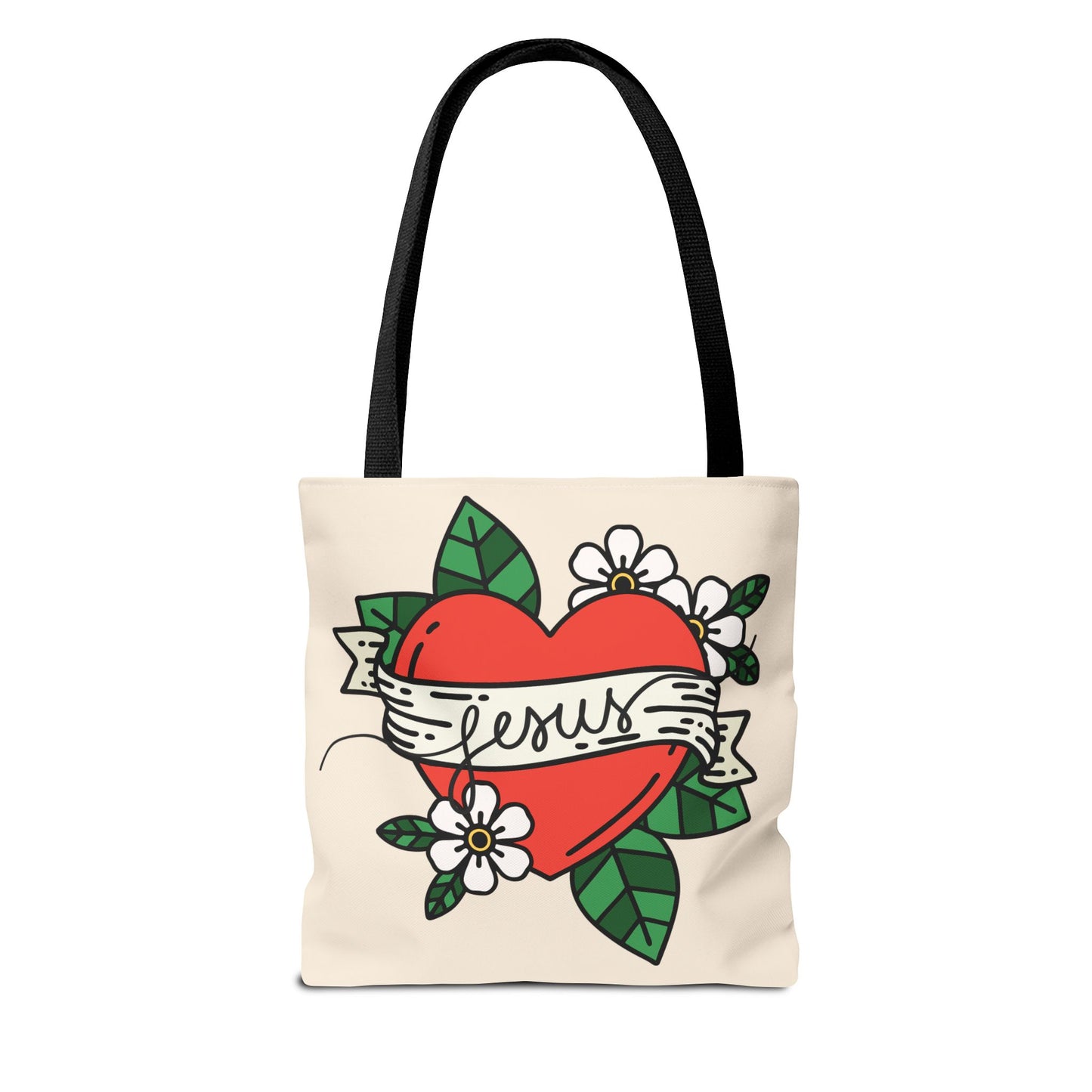 Jesus All-Over Print Tote Bag – Christian Bible Bag for Women