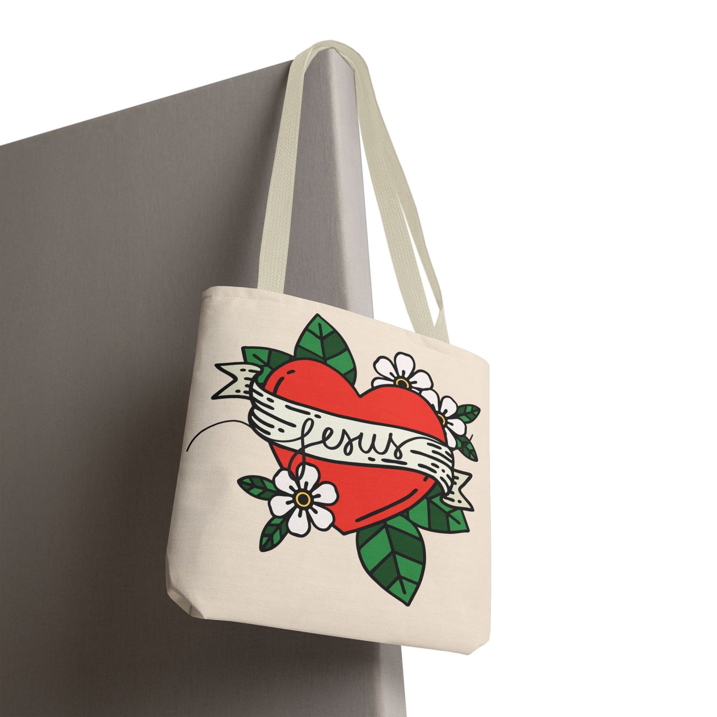 Jesus All-Over Print Tote Bag – Christian Bible Bag for Women
