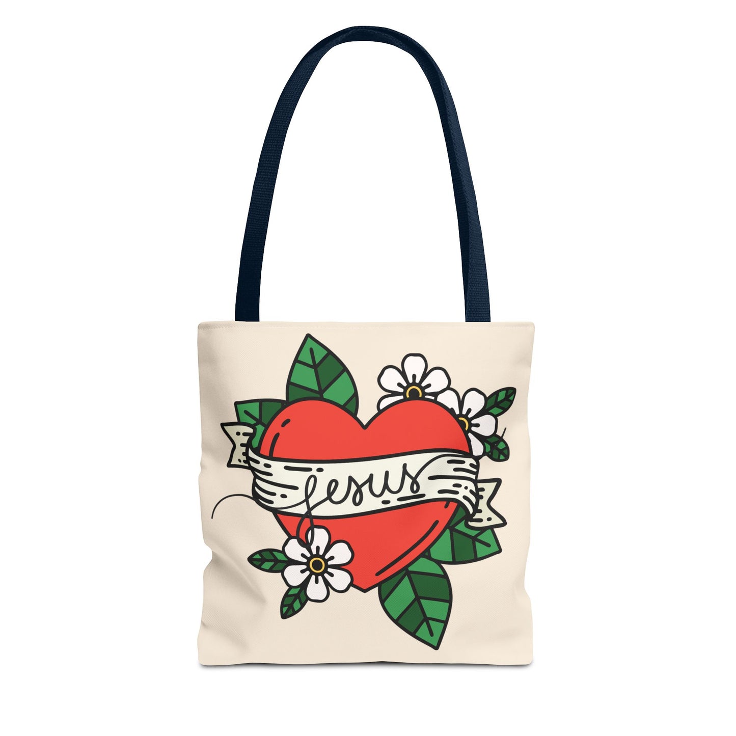 Jesus All-Over Print Tote Bag – Christian Bible Bag for Women