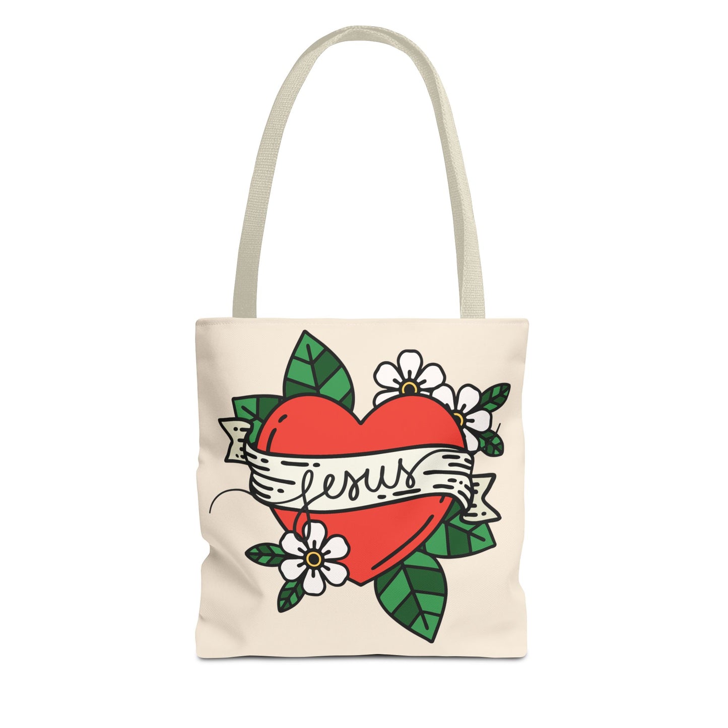 Jesus All-Over Print Tote Bag – Christian Bible Bag for Women