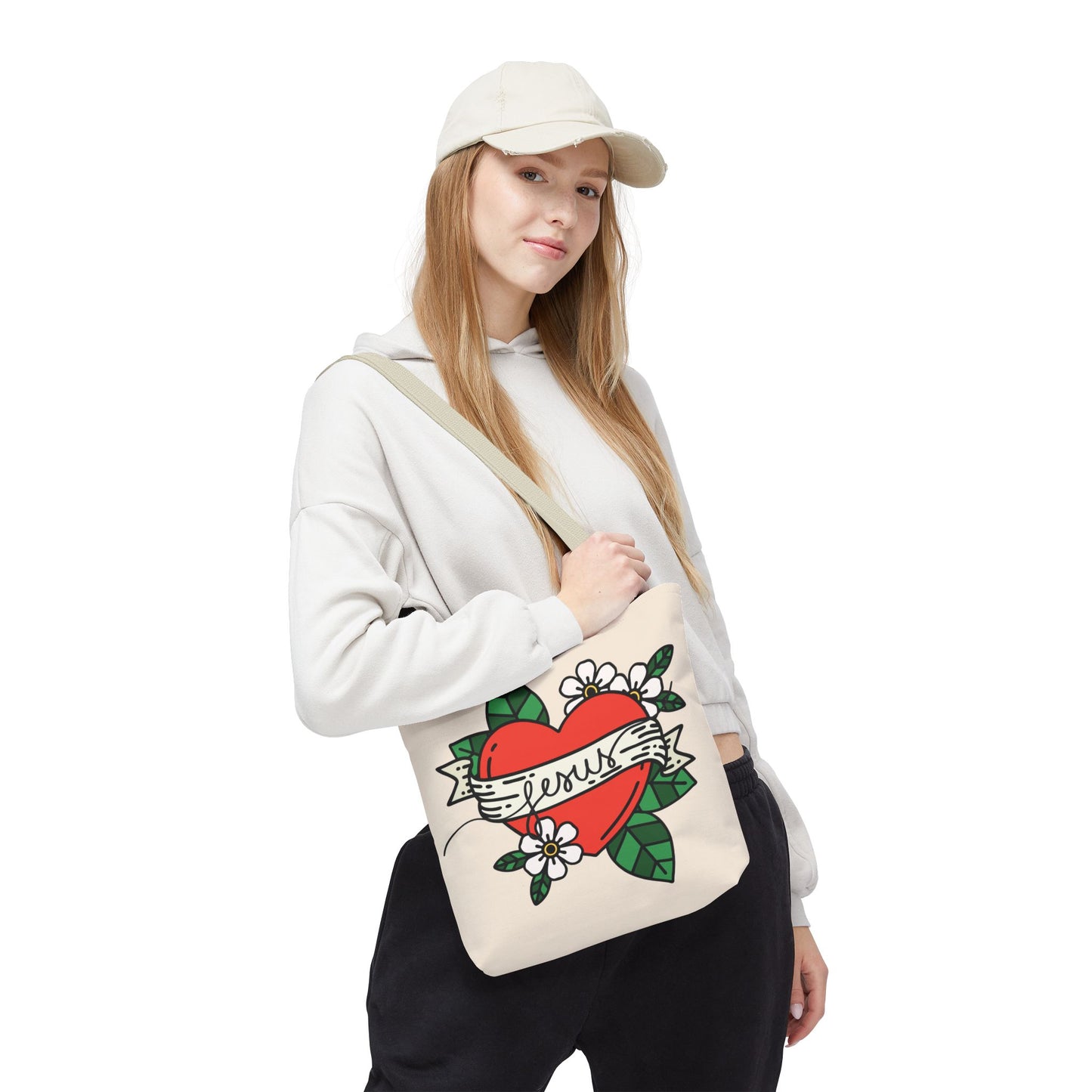 Jesus All-Over Print Tote Bag – Christian Bible Bag for Women