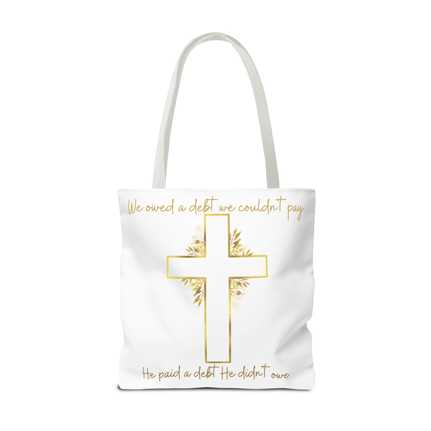 It is Finished! Large Christian Tote Bag – All-Over Print Faith Gift