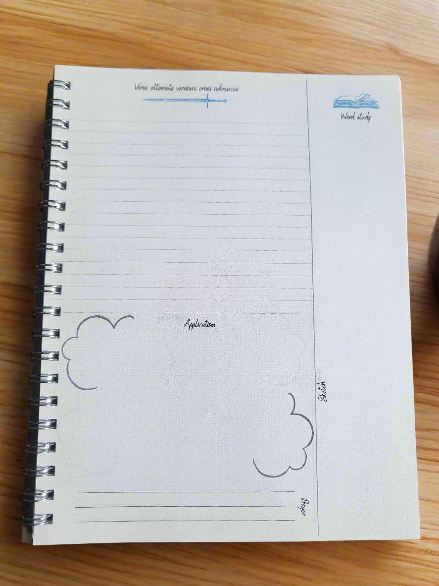 Sword of the Spirit Bible Study Journal Brick and Blue Spiral