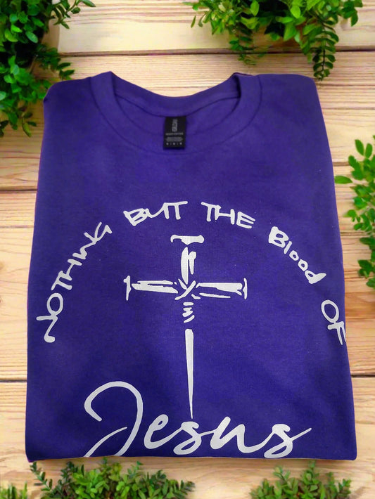 Nothing but the Blood of Jesus T-Shirt Purple