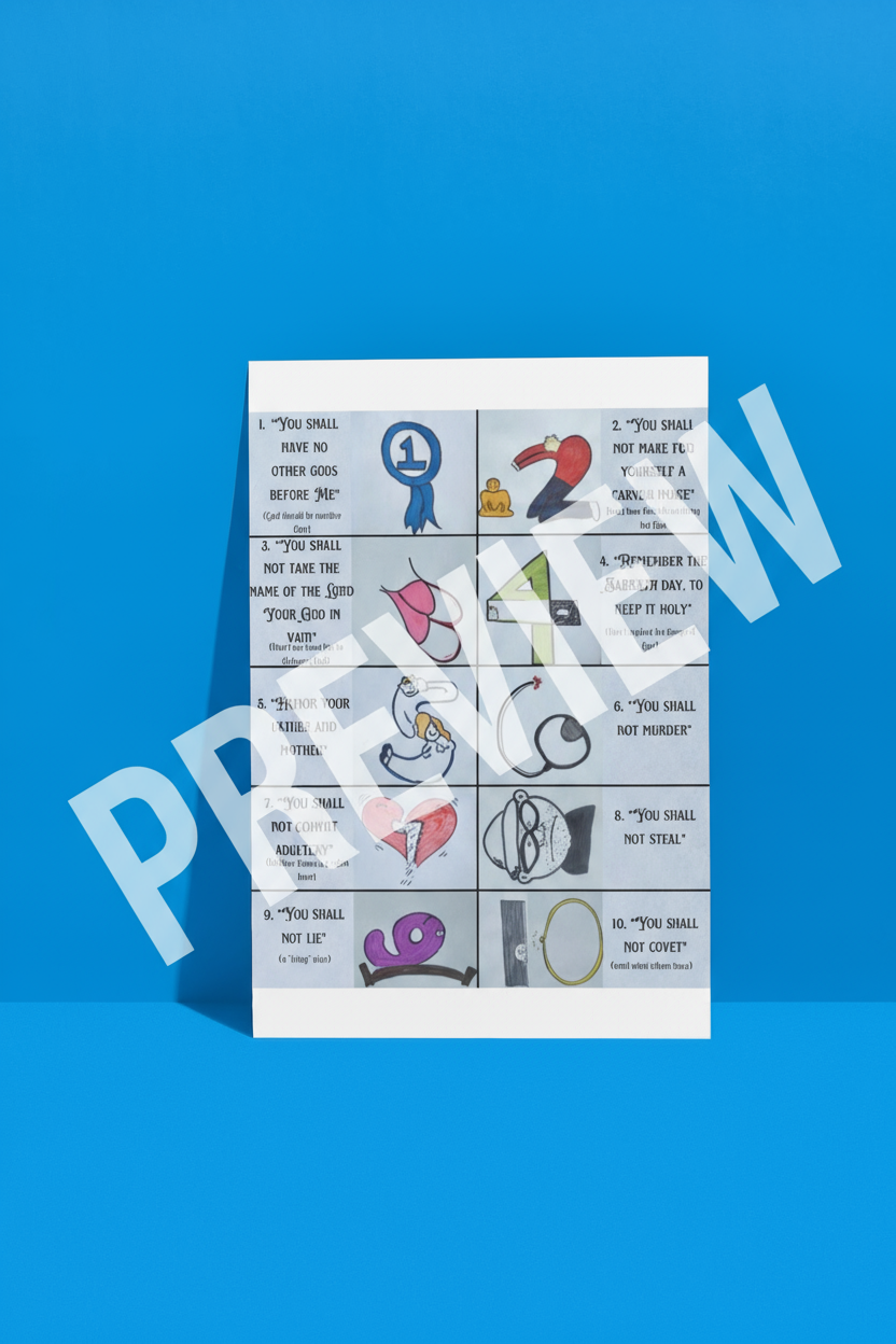 Watermarked 10 Commandments Poster Preview - No Title